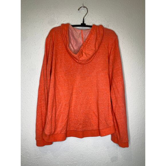 Volcom Sweatshirt Long Sleeve Lightweight Hoodie Neon Orange Heather Sz Lg Boho - Picture 5 of 12
